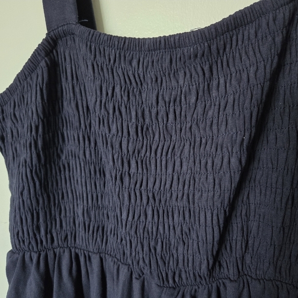 Navy Blue Maxi Jumpsuit Casual With Stretchy Band - Picture 2 of 3